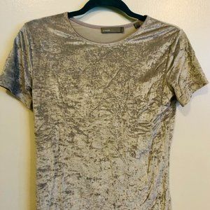 Vince light grey velvet T-shirt